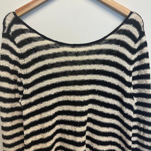 Free People Black and White Striped Mini Dress - Picture 4 of 9